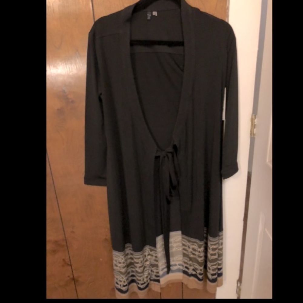 black kimono robe